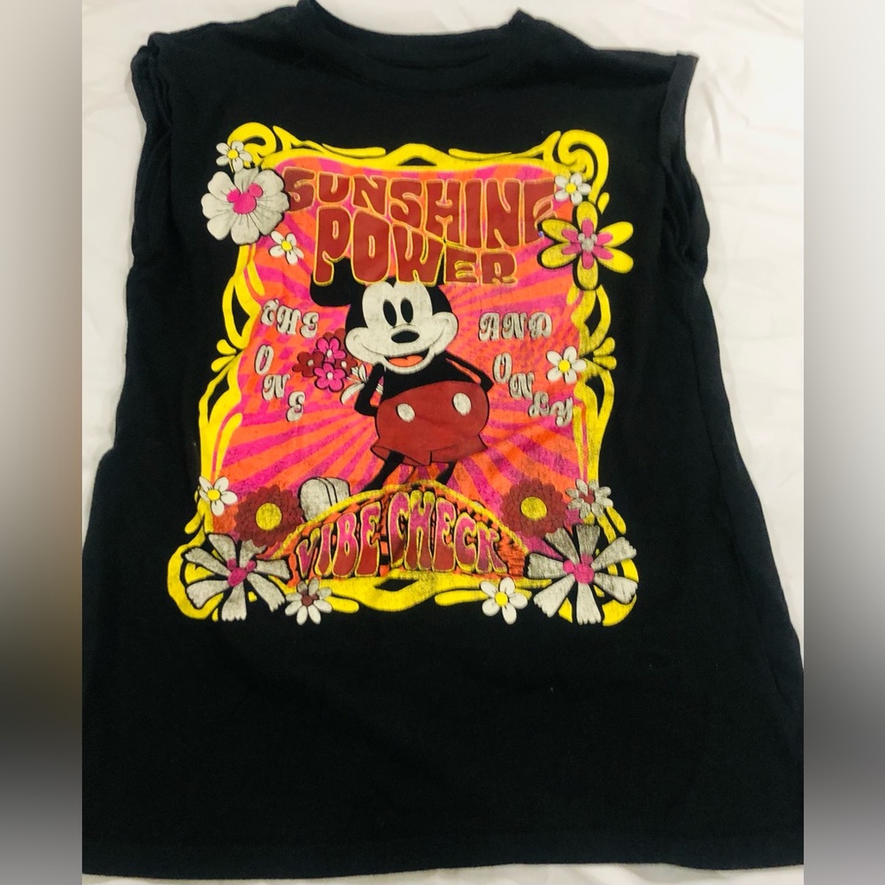🌺Disney/Mickey Mouse Muscle Tee🌺Measurements in Photos🌺 - Picture 3 of 10